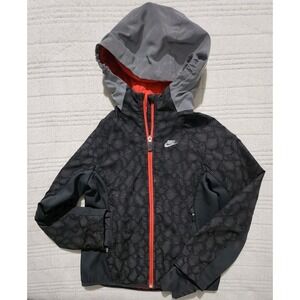Nike Jacket Youth Small Black Sportswear‎ Windrunner Hooded Windbreaker
